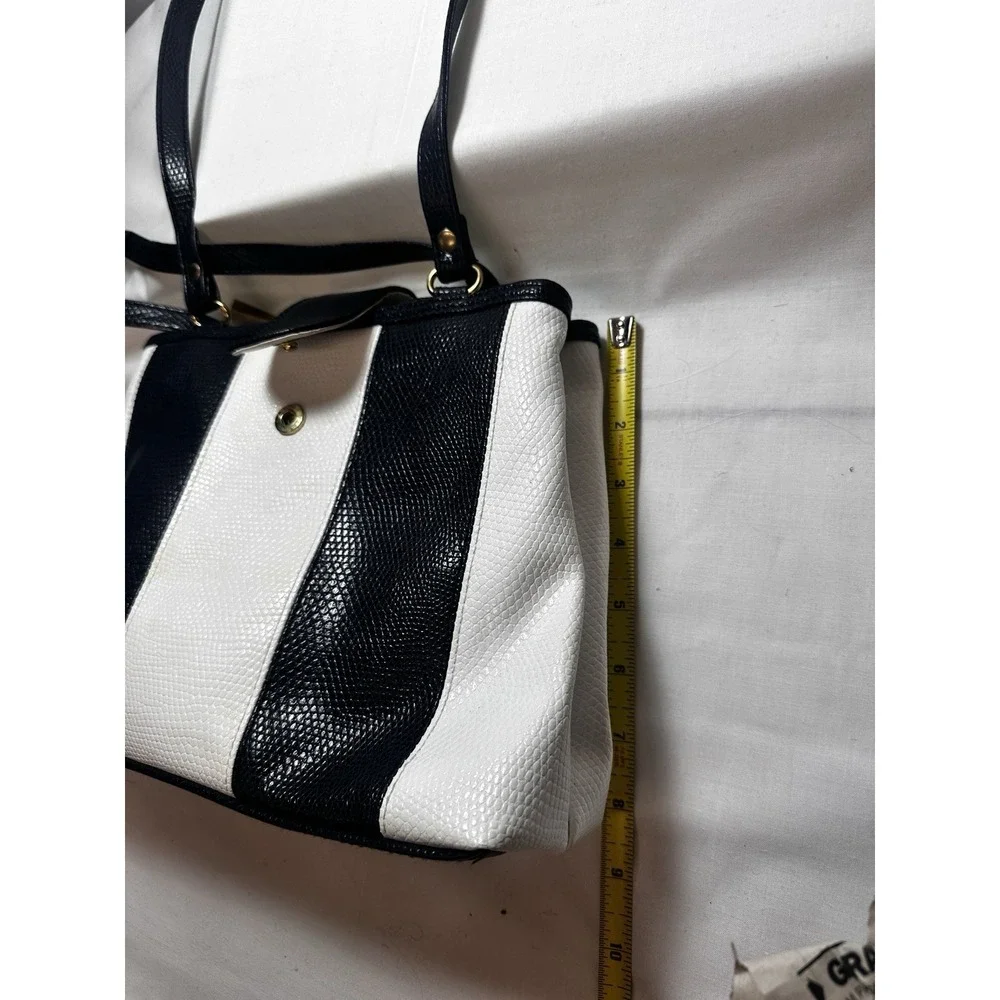 Gitano‎ Purse Handbag Tote Black White Original Tags Prime Condition 9x12
